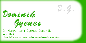 dominik gyenes business card